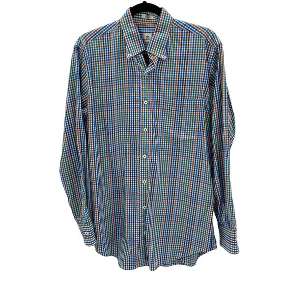 Peter Millar Cotton Button Down Long Sleeve Shirt Men's Size M - Picture 1 of 5